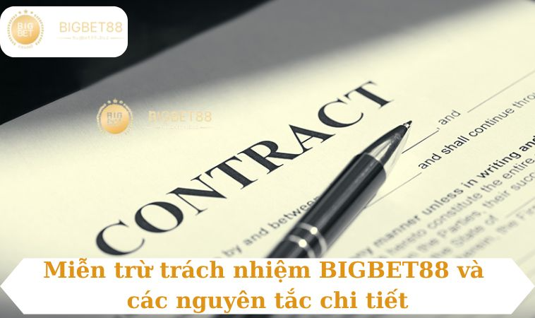 Miễn trừ trách nhiệm BIGBET88 và các nguyên tắc chi tiết